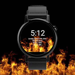 Revive your watchface with this smooth Live Fire Wallpaper
